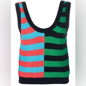 Staud Newport Striped Knit Tank – Size Small